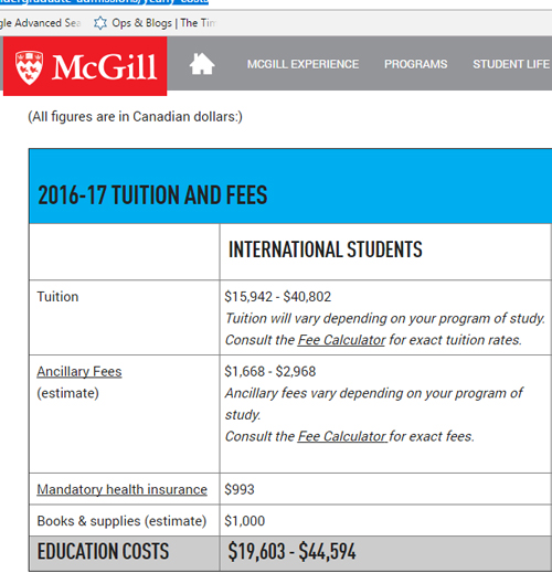 McGill University Essays