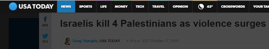 usatoday headline israel kills 4.JPG