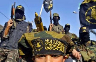 armed militants from Islamic Jihad celebrate.jpg