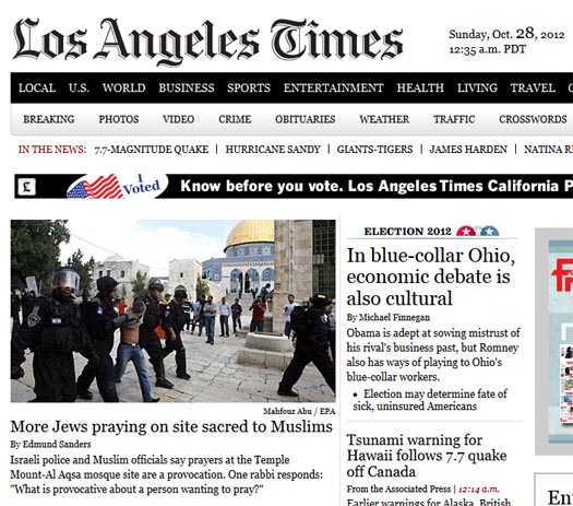 Los Angeles Times - oct 28 front pag.jpg