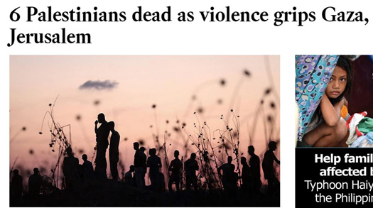 lat headline Israeli violence improved.JPG